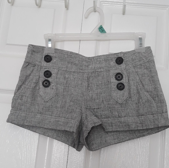 Pants - Express gray   buttons front short